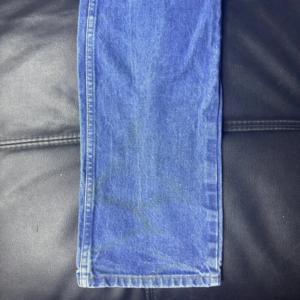 Wrangler Men's‎ Straight Leg Jeans Blue Denim Faded Flat Front 5-Pocket 38x33